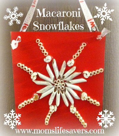 Macaroni Snowflakes Mom's Lifesavers