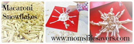 Macaroni Snowflakes Mom's Lifesavers