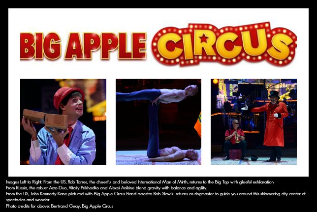 Big Apple Circus - March 25 - May 11, 2014, City Hall Plaza, Boston, MA  Photo credit - Bertrand Guay; Big Apple Circus