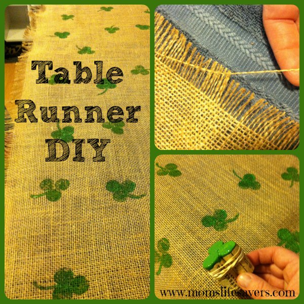 Easy Burlap Table Runner Mom's Lifesavers