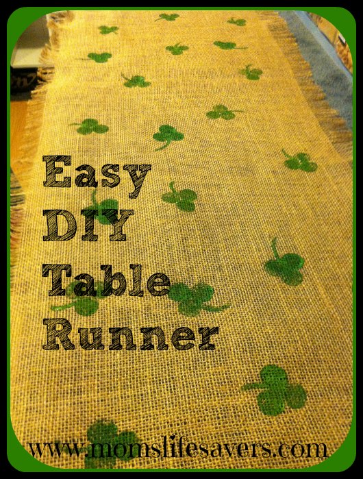 Easy Burlap Table Runner Mom's Lifesavers