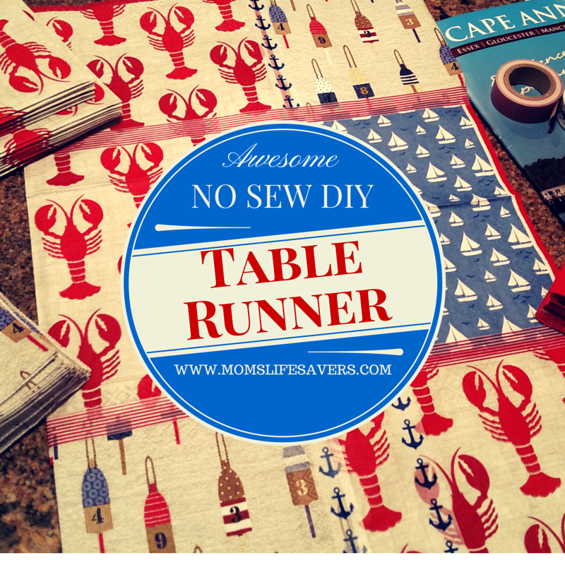 Easy No Sew Table Runner Mom's Lifesavers