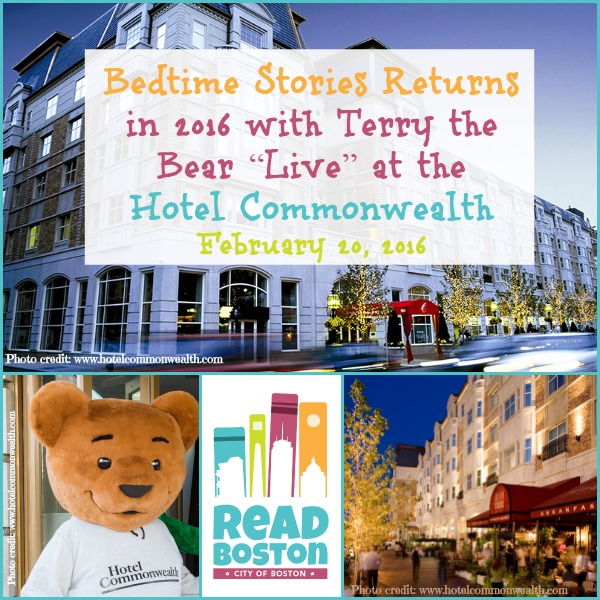 Bedtime Stories Returns in 2016 with Terry the Bear “Live” at the Hotel Commonwealth on Saturday, February 20th.